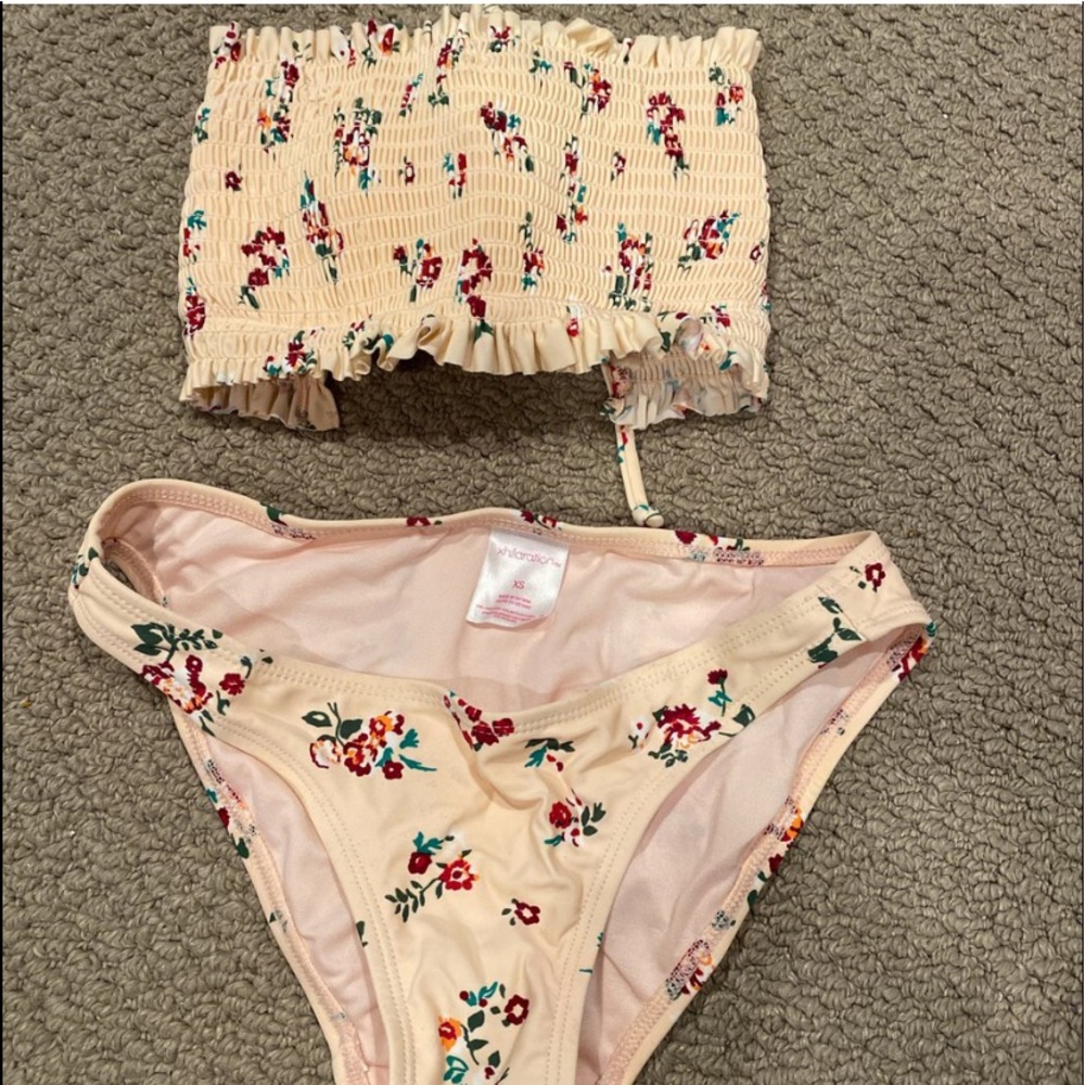 target floral bandeau bikini xs